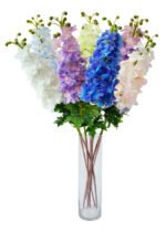artificial flowers real touch flowers faux delpihinium for decor
