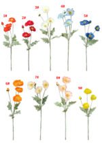 silk poppy artificial flowers